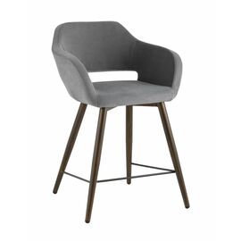 Стул полубарный Саймон велюр тёмно-серый | Интернет магазин мебели и декора LifeDekor
