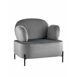 Кресло Кэнди с подлокотниками велюр серый | Интернет магазин мебели и декора LifeDekor