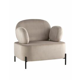 Кресло Кэнди с подлокотниками велюр серо-бежевый | Интернет магазин мебели и декора LifeDekor