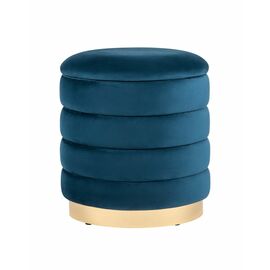Пуф Франсис с ящиком велюр синий | Интернет магазин мебели и декора LifeDekor