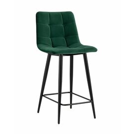 Стул полубарный Джанго велюр зелёный высота сиденья 60 см | Интернет магазин мебели и декора LifeDekor