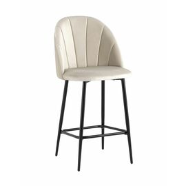 Стул полубарный Логан велюр бежевый | Интернет магазин мебели и декора LifeDekor