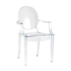 Стул Victoria Ghost с подлокотниками прозрачный | Интернет магазин мебели и декора LifeDekor