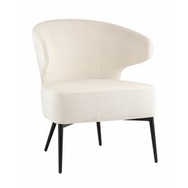 Кресло лаунж Royal Stripes велюр молочный | Интернет магазин мебели и декора LifeDekor