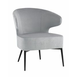 Кресло лаунж Royal Stripes велюр серый | Интернет магазин мебели и декора LifeDekor