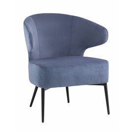 Кресло лаунж Royal Stripes велюр синий | Интернет магазин мебели и декора LifeDekor