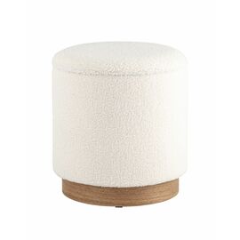 Пуф с ящиком Холли S тедди белый | Интернет магазин мебели и декора LifeDekor