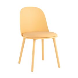 Стул Fog с подушкой пластик желтый | Интернет магазин мебели и декора LifeDekor