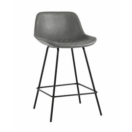 Стул полубарный Деймон экокожа серый | Интернет магазин мебели и декора LifeDekor