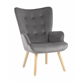 Кресло Хью велюр серый | Интернет магазин мебели и декора LifeDekor