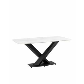 Стол обеденный Belle 160х90 белый мрамор | Интернет магазин мебели и декора LifeDekor