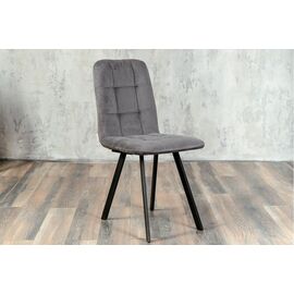 Стул мягкий SHADO Соната профиль серый велюр, черный каркас | Интернет магазин мебели и декора LifeDekor