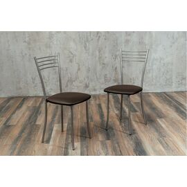 Стул для кухни SHADO Хлоя коричневый, каркас бриллиант | Интернет магазин мебели и декора LifeDekor