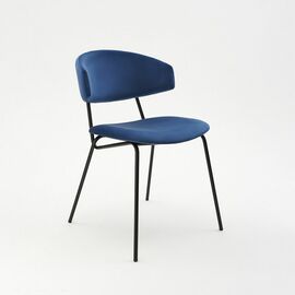 Дизайнерский стул FIT синий, черный металл | Интернет магазин мебели и декора LifeDekor