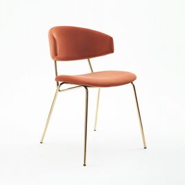 Дизайнерский стул FIT терракотовый, основание золото | Интернет магазин мебели и декора LifeDekor