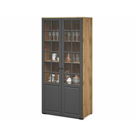 Витрина «Лацио Сканди» 2д, Вотан/Сканди графит | Интернет магазин мебели и декора LifeDekor