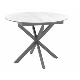 Стол обеденный BERGAMO, Жемчужный Перито/Черный | Интернет магазин мебели и декора LifeDekor