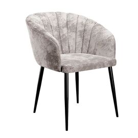 Стул DikLine 441 M02 бежевый, ножки черные | Интернет магазин мебели и декора LifeDekor