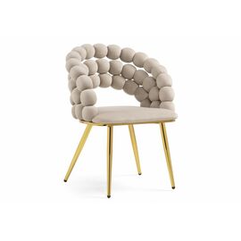 Стул на металлокаркасе Ball beige / gold | Интернет магазин мебели и декора LifeDekor