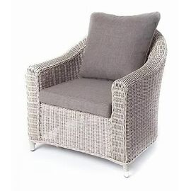 "Кон Панна" кресло из искусственного ротанга, цвет бежевый | Интернет магазин мебели и декора LifeDekor