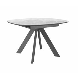 Стол DikLine BK100 Керамика Серый мрамор/подстолье черное/опоры черные | Интернет магазин мебели и декора LifeDekor