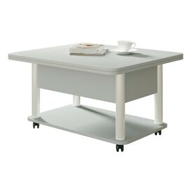 Стол-трансформер Дебют 3, Серый/Ножки белые | Интернет магазин мебели и декора LifeDekor