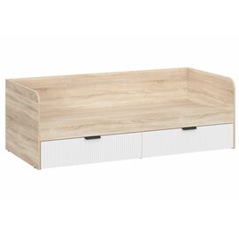 Кровать Стокгольм КРД03-90 90х200 дуб сонома / line софт пломбир | Интернет магазин мебели и декора LifeDekor