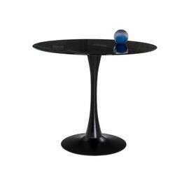 Стол стеклянный Tulip 90 black glass | Интернет магазин мебели и декора LifeDekor
