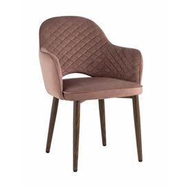 Стул Венера диамант NEW, велюр пыльно-розовый (ножки дерево) NP | Интернет магазин мебели и декора LifeDekor