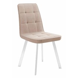 Стул DikLine 207 B03 BEIGE, ножки белые | Интернет магазин мебели и декора LifeDekor