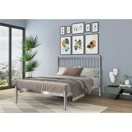 Кровать АРЗУ (140х200/металлическое основание, усиленное) Хром | Интернет магазин мебели и декора LifeDekor