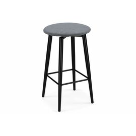 Барный стул Гангток крутящийся сильвер / черный матовый | Интернет магазин мебели и декора LifeDekor