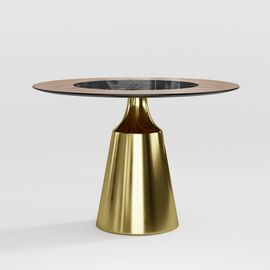 Стол круглый Lucas 120, шпон, керамика глянцевая, черная | Интернет магазин мебели и декора LifeDekor