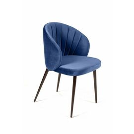 Стул Mont Blanc, бархат синий 29 / черный конус | Интернет магазин мебели и декора LifeDekor