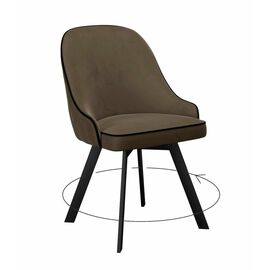 Стул DikLine 266M поворотный, E09 капучино, ножки черные | Интернет магазин мебели и декора LifeDekor