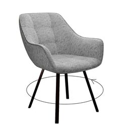 Стул DikLine 252 М поворотный, NS10 GREY, ножки черные | Интернет магазин мебели и декора LifeDekor
