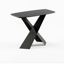 Консоль Tyler 100 керамика матовая, черная | Интернет магазин мебели и декора LifeDekor