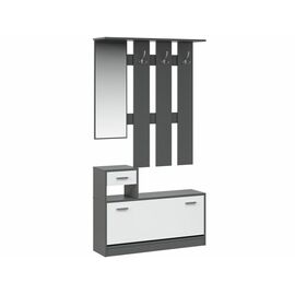 Прихожая «Интер», Антрацит/белый | Интернет магазин мебели и декора LifeDekor