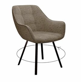 Стул DikLine 252 М поворотный, NS05 CAPPUCCINO, ножки черные | Интернет магазин мебели и декора LifeDekor