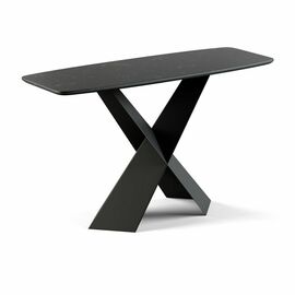 Консоль Tyler 130 керамика матовая, черная | Интернет магазин мебели и декора LifeDekor