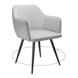 Стул DikLine 277 поворотный NS10 GREY, ножки черные | Интернет магазин мебели и декора LifeDekor