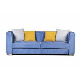 Komo диван-кровать трехместный, велюр синий | Интернет магазин мебели и декора LifeDekor