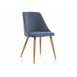 Стул на металлокаркасе Morgan blue / wood | Интернет магазин мебели и декора LifeDekor