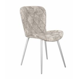 Стул DikLine 303 M02 бежевый, ножки белые | Интернет магазин мебели и декора LifeDekor