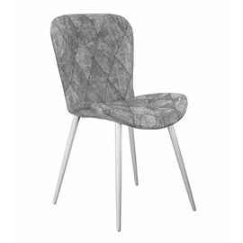 Стул DikLine 303 M13 светло-серый, ножки белые | Интернет магазин мебели и декора LifeDekor