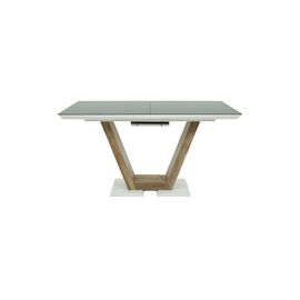 Стол Торонто 140, Белый с чёрным стеклом/Ель умбра, белый | Интернет магазин мебели и декора LifeDekor