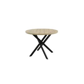 Стол Рига D950,Дуб Сильверджек Ореховый, Поненте/Чёрный | Интернет магазин мебели и декора LifeDekor