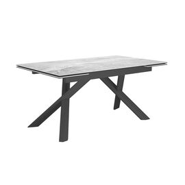 Стол DikLine KX160 мрамор C31 (керамика серая глянец)/опоры черные | Интернет магазин мебели и декора LifeDekor