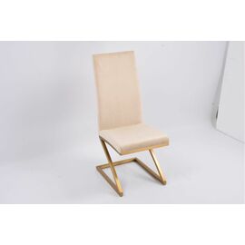 Стул обеденный Палермо MC799-BG-1, 60х46х105 см, бежевый/матовое золото | Интернет магазин мебели и декора LifeDekor