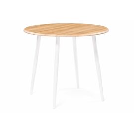 Стол деревянный Абилин 90 дуб вотан / белый матовый | Интернет магазин мебели и декора LifeDekor